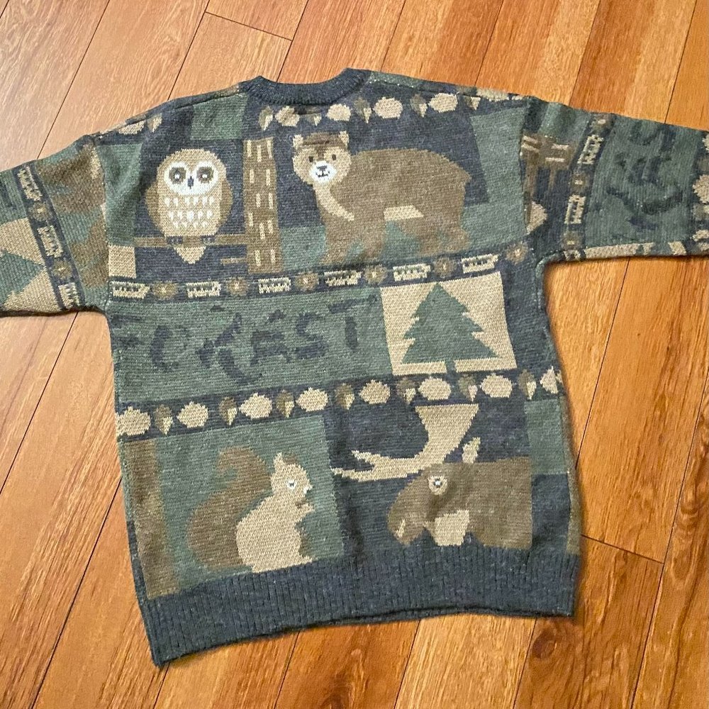 Oversized knitted bear sweatshirt (long sleeve)